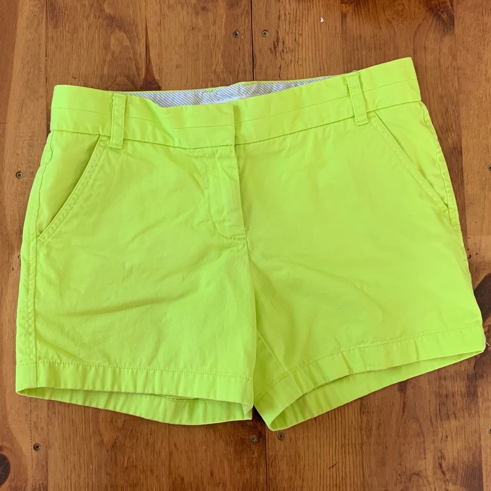 JCrew Shorts Yellow-Green